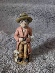 lot 2519 image: Gentleman with Dog Decorative Figurine