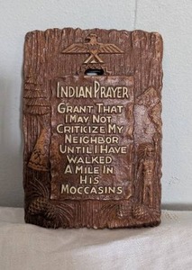 lot 2531 image: Native American Prayer Wall Plaque