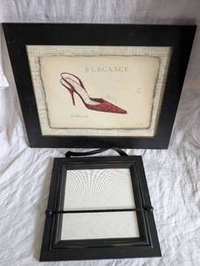 lot 2552 image: Emily Adams Red Heel Art Print (19x15 in) Black Frame Board&nbsp