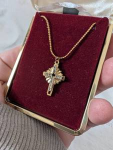 lot 3610 image: Princess Crystal Cross Necklace