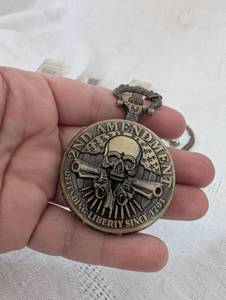 lot 3612 image: 2nd Amendment Pocket Watch with Chain  Watch Straps