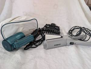 lot 3654 image: Hair Styling Set - Revlon Dryer and Conair Flat Iron