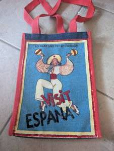 lot 3811 image: Vintage Advertising Canvas Tote Bag