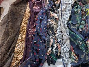 lot 3851 image: Designer Silk Scarf Collection - Mixed Patterns