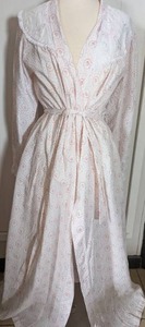 lot 3904 image: 1980s Laura Ashley Floral Cotton Dress Robe