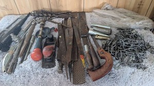 lot 4010 image: Industrial Chain Tow Set with Metal Attachments