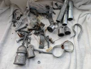 lot 4027 image: Burge Fence Hardware Lot - Industrial Gate Components