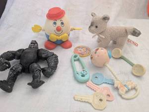 lot 5041 image: 1980s Baby Toy Collection - GUND Lamb, Humpty Dumpty & More