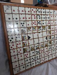 lot 5045 image: Large Wooden Sequence II Board Game with Instructions - 21x21 in&nbsp