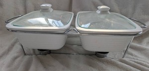 lot 1998 image: Oven to Table Double Baker Pan Stand