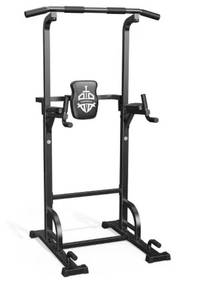 Sportsroyals Power Tower Pull Up Bar Station, 450LBS Stable Pull Up Dip Station for Home Gym Strength Training Equipment - Retail: $265