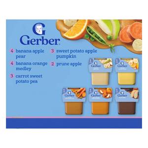 lot 3360 image: Gerber 2nd Foods Natural for Baby WonderFoods Baby Food, Variety Pack, 4 oz Tubs (32 Pack)