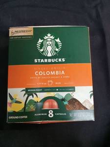 lot 3365 image: Starbucks Colombia Nespresso Vertuo Capsules, 8 PODS