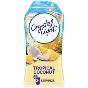 lot 3388 image: Crystal Light Liquid Tropical Coconut Naturally Flavored Drink Mix, 1.62 fl oz Bottle 6pack