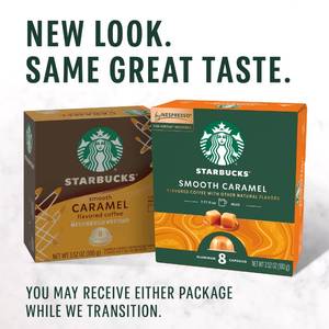 lot 3451 image: Starbucks by Nespresso Vertuo,Caramel Flavored Coffee, 8-count Coffee Pods, Brews 7.8 oz.