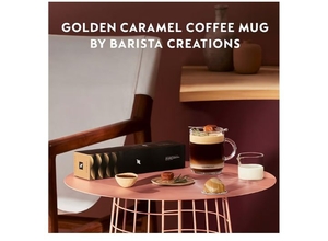 lot 3555 image: Nespresso Capsules Vertuo, Golden Caramel, Medium Roast Coffee, 10 Count Coffee Pods, Brews 7.8oz.