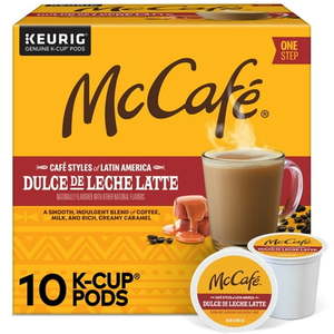 lot 3579 image: McCafe  Dulce de Leche One Step Latte Medium Roast K-Cup Coffee Pods  10 Count