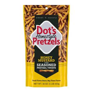 lot 3587 image: Dots Homestyle Pretzels Honey Mustard Twists - 16oz