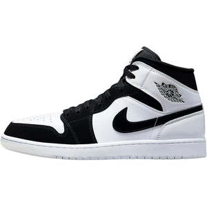 lot 29878 image: Men s Jordan 1 Mid Diamond Shorts WhiteBlack-Multi Color (DH6933 100) - 13 - Retail $128.00