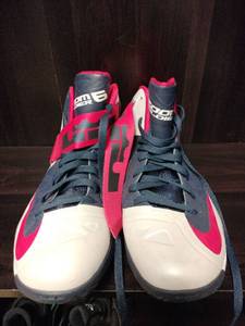 lot 29915 image: Nike LeBron Soldier 6 Basketball Shoes NavyRedWhite - 13 - Retail $85