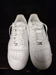 lot 29918 image: Nike Air Force 1 Low Triple White Sneakers- 11 - Retail $115.00