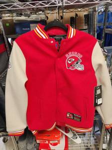 lot 29931 image: NFL Ultra Game Kansas City Chiefs Letterman Jacket - 18-20 - Retail $155.00
