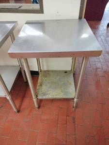 lot 1057 image: Stainless Steel Commercial Kitchen Prep Table