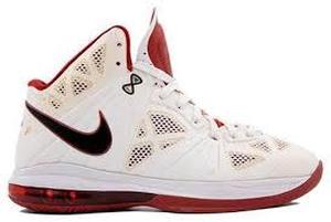 lot 29888 image: Nike Lebron 8 P.S. White Sport Red - Retail $269.00