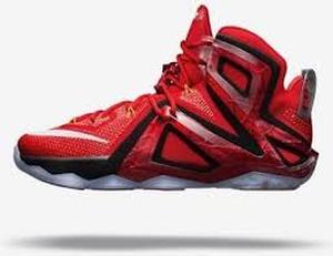 lot 29896 image: Nike Lebron XII 12 Elite Team University Red Shoes - 13.5 - Retail $150.00
