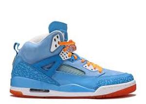 lot 29904 image: Air Jordan Spizike Blue Orange Basketball Shoes - 12.5 - Retail $180