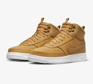 lot 29924 image: Nike Court Vision Mid Winter shoes in the Elemental Gold - Retail $85