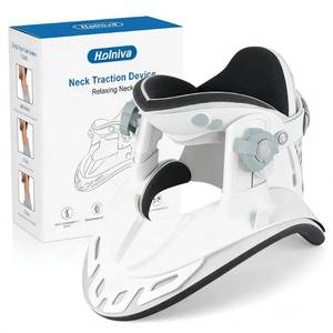 lot 15735 image: Neck Stretcher Cervical Traction, Adjustable Cervical Neck Traction Device, Neck Braces for Neck Pain and Support with 3 Power Traction for Home Use, Neck Decompression - Retail $63