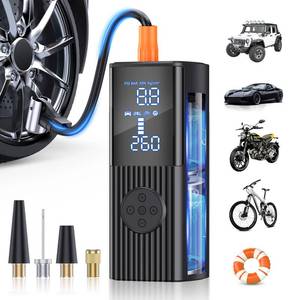 lot 15746 image: Tire Inflator Portable Air Compressor, 180PSI and 3X Faster Portable Air Compressor with Digital Pressure Gauge, Cordless Air Pump with Powerful Battery, for Car, Motorcycle, Bike, Ball.