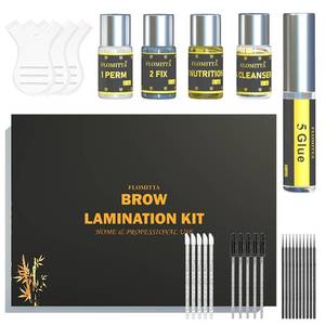 lot 15758 image: Eyebrow Lamination Kit DIY Brow Shaping Kit for Instant Lift Professional for Fuller Eyebrow Safe Effective Home and Salon Use Brow Glue and Brushes Added - Retail $10