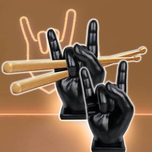 lot 15776 image: 1PCS Drumstick Display Stand Rack, Drum Stick Holder, Wand Display Stand, Gesture Drum Sticks Display Case Funny Gift for Drummer (black) only 1pcs  - Retail $20