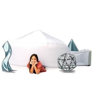 lot 15780 image: The Original Patented AirFort - Build A Fort in 30 Seconds, Inflatable Fort for Kids, Play Tent for 3-14 Years, A Playhouse Where Imagination Runs Wild, Fan not Included (Mod About Gray) - Retail $140