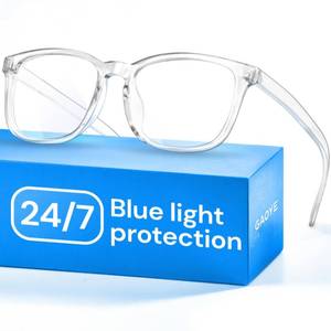 lot 15784 image: Transparent, Clear Blue Light Glasses for Computer & Gaming - Anti UV Ray Lenses, Scratch-Resistant & Comfort Fit - Retail $6
