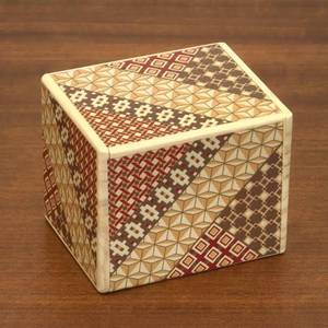 lot 15797 image: Bits and Pieces - Detailed Mosaic Secret Puzzle Box - 11 Step Solution - Wooden Money Box Brainteaser - Secret Compartment Brain Game - Retail $17