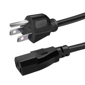 lot 15828 image: 6Ft Universal AC Power Cord 3 Prong 10A 250V 18AWG Replacement Cable for Computer TV Monitor PC Laptop Printer M-I-037-1.8M - Retail $10