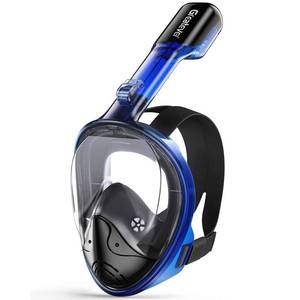 lot 15837 image: Full Face Snorkel Mask, Snorkeling Gear for Adults with Latest Dry Top Breathing System and Detachable Camera Mount, Foldable Snorkel Mask Adult, Snorkels Anti-Fog & Anti-Leak - Retail $28