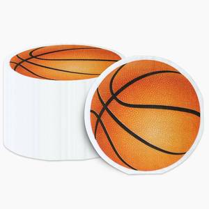 lot 15854 image: 100Pcs Basketball Napkins Basketball Shaped Paper Napkins Basketball Party Favors for Sport Party Baby Shower Birthday Party Basketball Themed Party Supplies - Retail $12