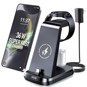 lot 15856 image: 36W USB C Super Fast Charging Station for Samsung Phones Watches Earbuds, 3 in 1 Charger for Samsung Galaxy Watch Ultra76543, Galaxy S24S23S222120,Note2010,Z FoldFlip 54,USB-C Buds - Retail $20