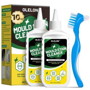 lot 15870 image: Mold Stain Remover Gel for Washing Machine Cleaner Front Loader Rubber Grout Cleaner Home Stain Removal Gel for Washer Showers Bathroom and Floor Tile - 300ML - Retail $10