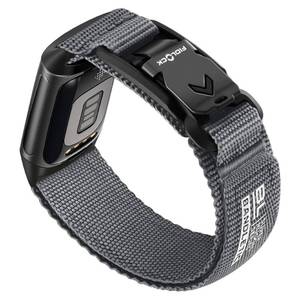 lot 15891 image: Sport Band Compatible with Fitbit Charge 65 Bands for Men and Women, Rugged Soft Nylon Wristbands Replacement Straps with Magnetic Fidlock V-Buckle for Fitbit Charge 56 Fitness Tracker - Retail $36