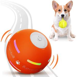lot 15893 image: PetDroid Interactive Dog Toys Dog Ball, Newly Upgraded Durable Motion Activated Automatic Rolling Ball Toys forSmallMediumLarge Dogs, USB Rechargeable(Orange) - Retail $25