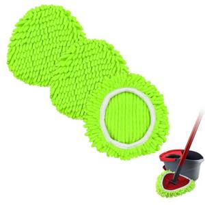 lot 15910 image: Mop Replace Head for O Cedar, Spin Mop Heads Replacements for Ocedar, 1 Tank Spin Mop, Chenille Duster for Ocedar Mop Include 3 Pack Microfiber Chenille Mop Pad for Ocedar Spin Mop - Retail $8