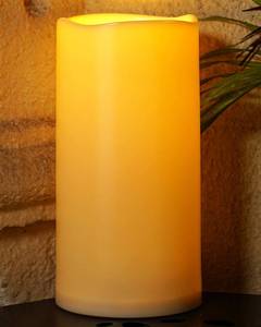 lot 15938 image: 6 x 12 Extra Large Outdoor Waterproof Candle with Auto 6-Hour Timer, Ivory Plastic Made, Long Last for Half A Year - Retail $30