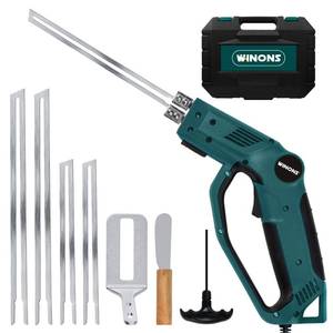 lot 15945 image: 210W Hot Knife Foam Cutter Tool, Air Cooled WFC0013 Polystyrene Cutter with Numbered Temperature Controller 630°C Max Temp, Hot Wire Foam Cutting Tool for Different Projects (Kit of 8) - Retail $80