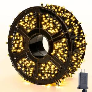 lot 15947 image: 229ft 700 LED Christmas Lights Outdoor, Christmas Tree Lights Plug in, 8 Modes Twinkle String Lights for Outside Indoor Wedding Ceiling Room Home Yard Patio Porch Xmas Decor, Warm White - Retail $38