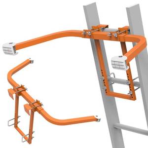 lot 15974 image: Ladder Stabilizer, Extended Ladder Stabilizer Accessory for Roof Gutter��Wall,Ladder Stand-Off 450 lbs Heavy Duty Steel Wing SpanWall Ladder Standoff with Non-Slip Rubber Bottom Pad - Retail $33